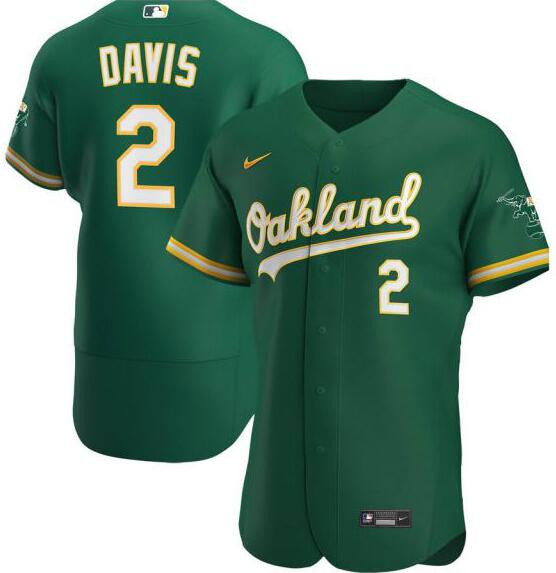 Khris Davis Oakland Athletics green jersey