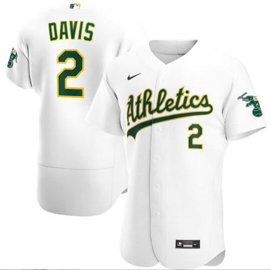 Khris Davis Oakland Athletics white jersey