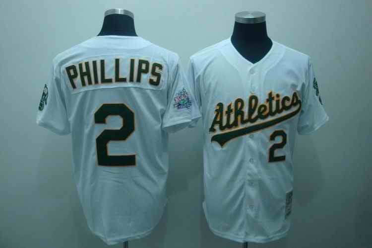 Phillips Oakland Athletics white jersey