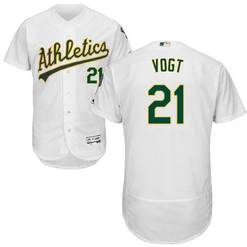 Stephen Vogt Oakland Athletics white jersey