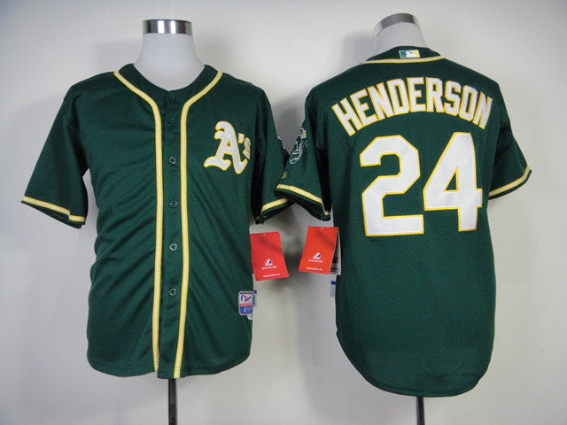 Henderson Oakland Athletics green jersey