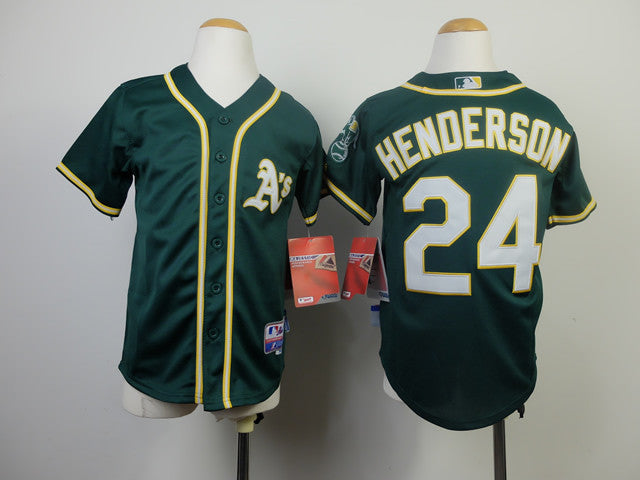 Henderson Oakland Athletics green jersey
