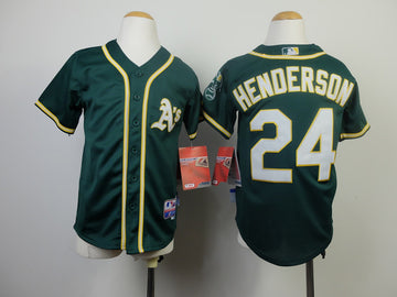 Henderson Oakland Athletics green jersey