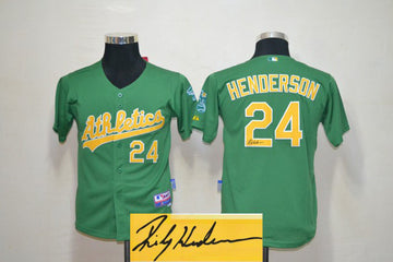 Henderson Oakland Athletics green jersey