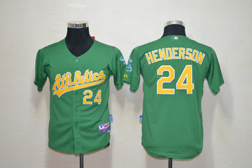 Henderson Oakland Athletics green jersey