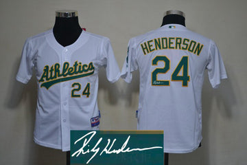 Henderson Oakland Athletics white jersey
