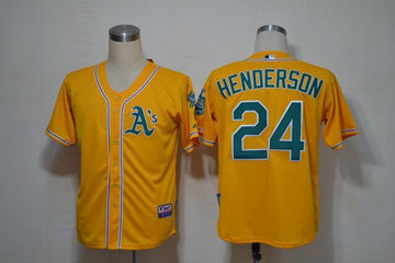 Henderson Oakland Athletics yellow jersey