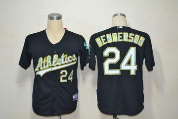 Rickey Henderson Oakland Athletics black jersey