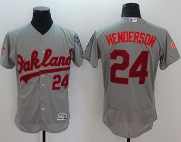 Rickey Henderson Oakland Athletics gray Fashion jersey