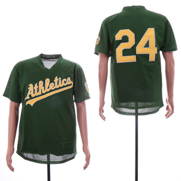 Rickey Henderson Oakland Athletics green jersey