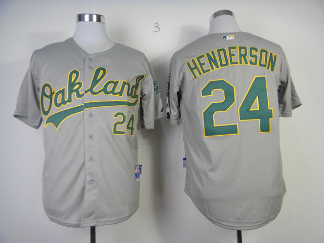 Rickey Henderson Oakland Athletics grey jersey