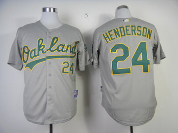 Rickey Henderson Oakland Athletics grey jersey
