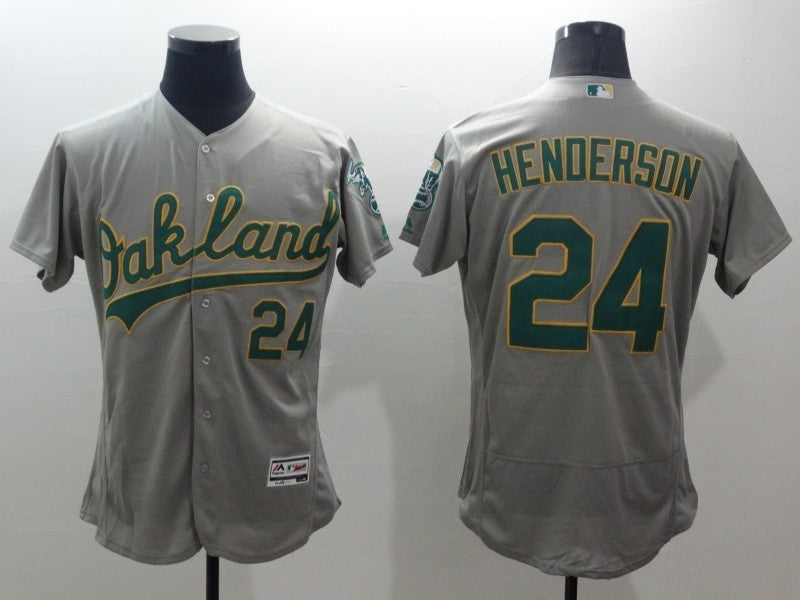 Rickey Henderson Oakland Athletics grey jersey