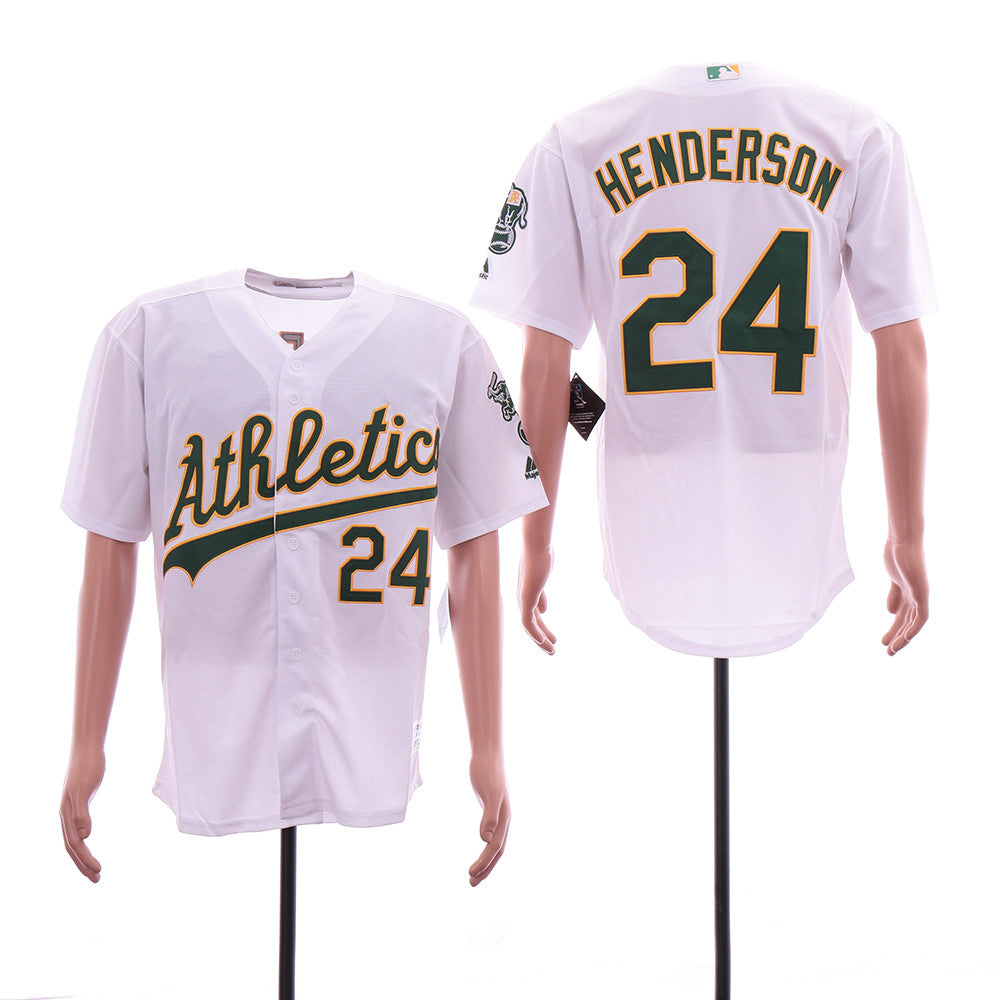 Rickey Henderson Oakland Athletics white jersey