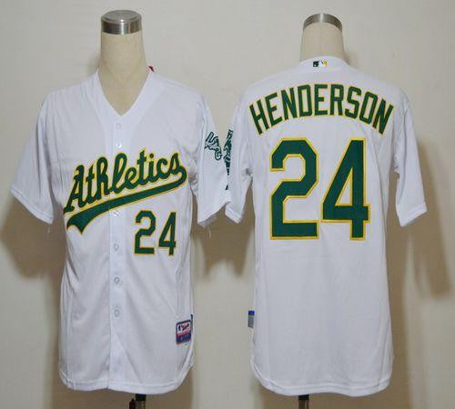 Rickey Henderson Oakland Athletics white jersey