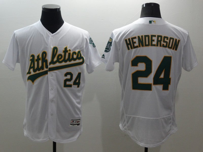 Rickey Henderson Oakland Athletics white jersey