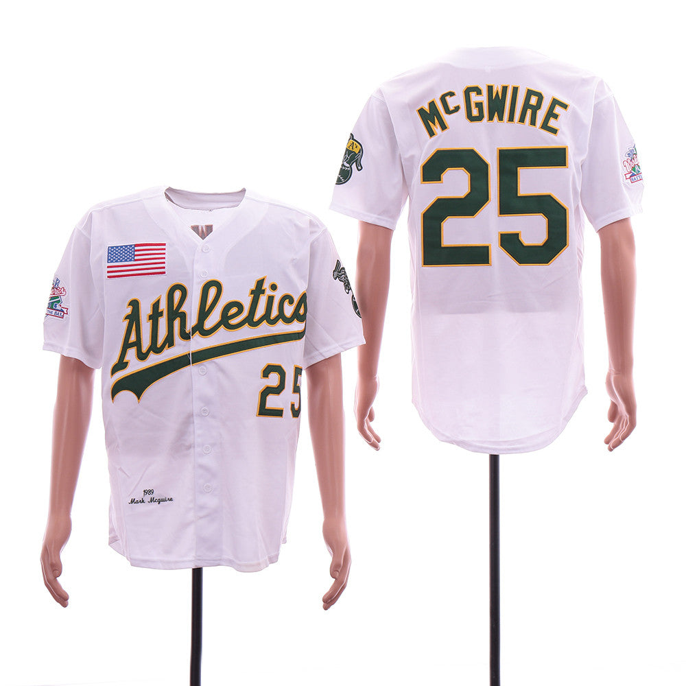 Mark McGwire Oakland Athletics white jersey