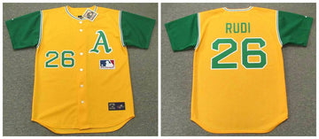 Joe Rudi Oakland Athletics yellow Throwback jersey