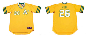 Joe Rudi Oakland Athletics yellow Throwback jersey