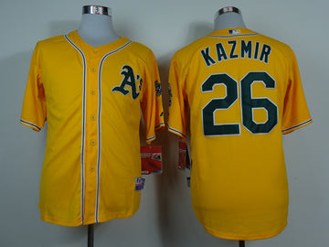 Kazmir Oakland Athletics yellow jersey