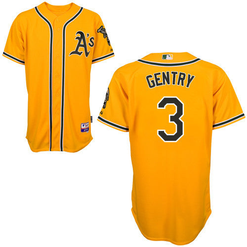 Gentry Oakland Athletics yellow jersey
