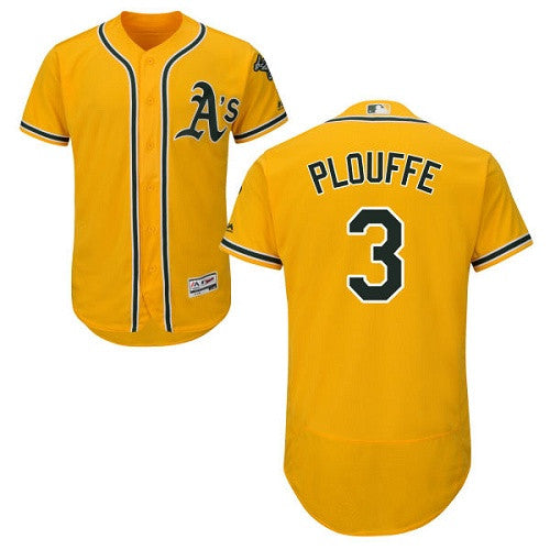 Trevor Plouffe Oakland Athletics yellow jersey