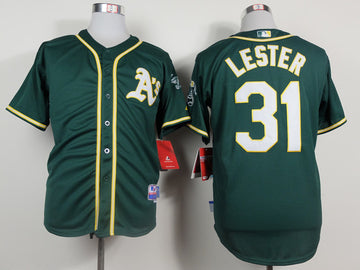 Lester Oakland Athletics green jersey