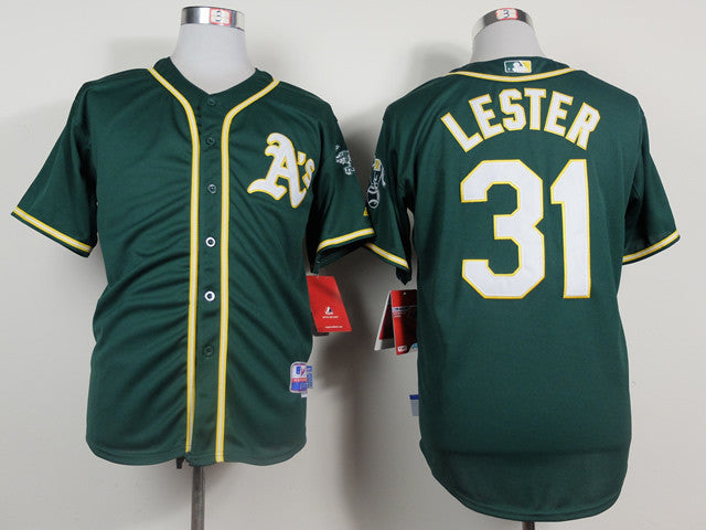 Lester Oakland Athletics green jersey