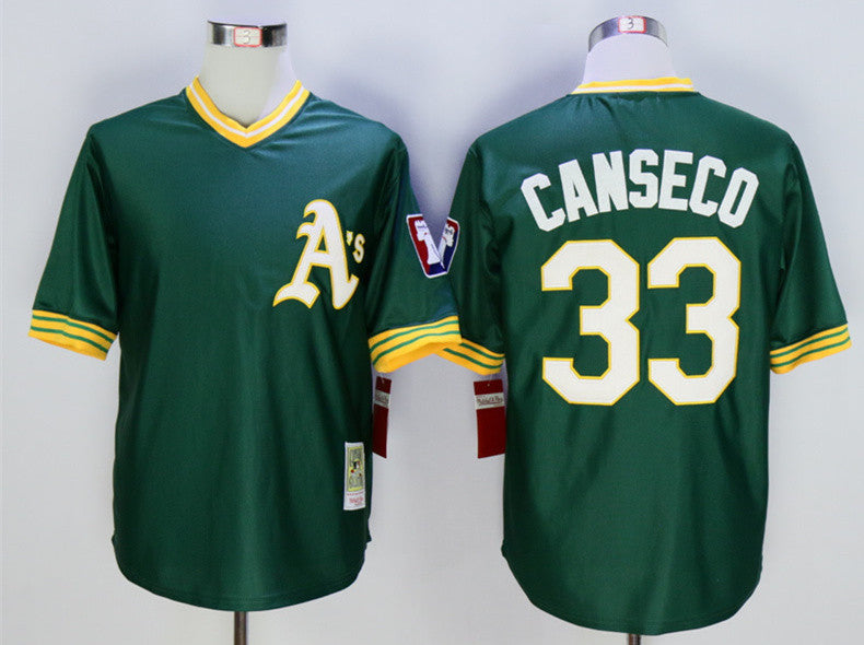 Jose Canseco Oakland Athletics green Throwback jersey