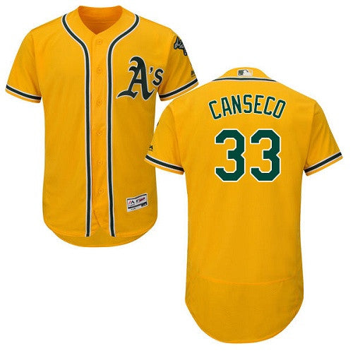 Jose Canseco Oakland Athletics yellow jersey