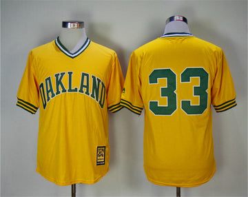 Jose Canseco Oakland Athletics yellow jersey