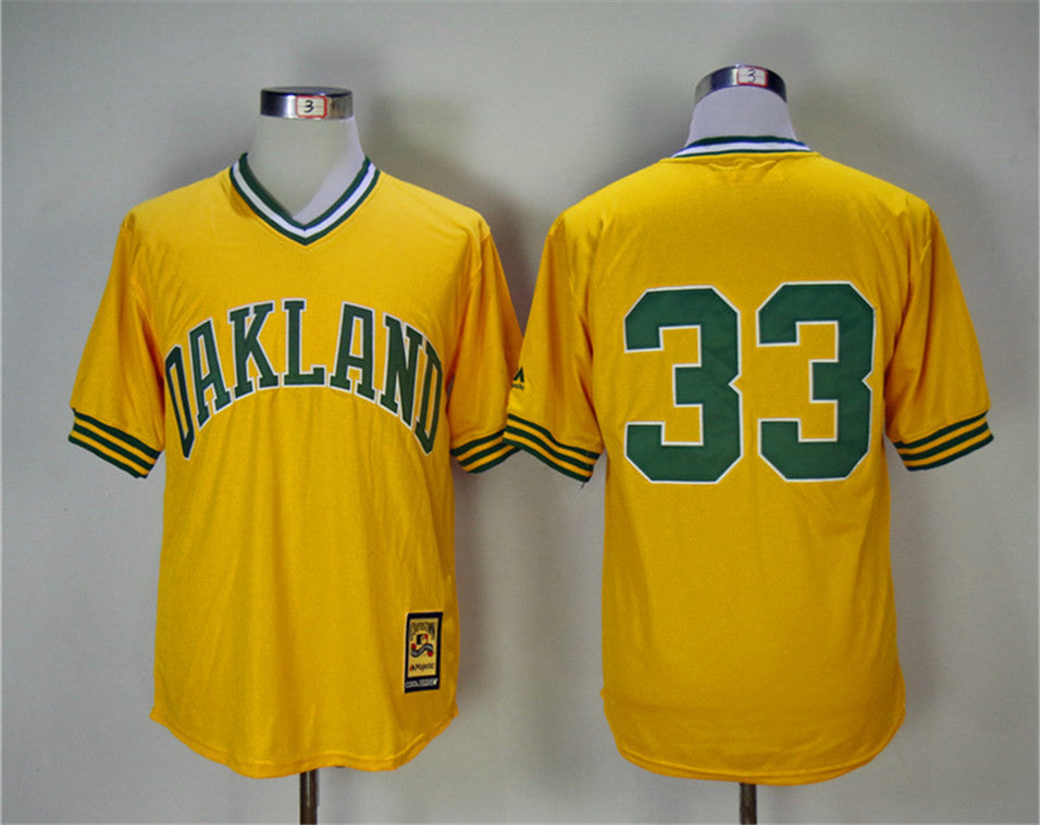 Jose Canseco Oakland Athletics yellow jersey