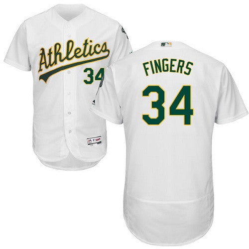 Rollie Fingers Oakland Athletics white jersey