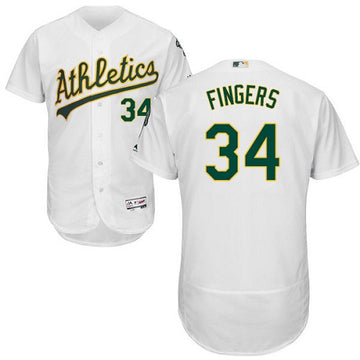 Rollie Fingers Oakland Athletics white jersey