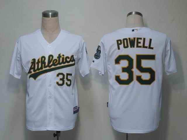 Powell Oakland Athletics white jersey