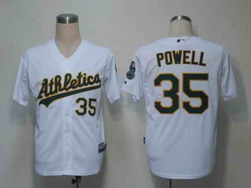Powell Oakland Athletics white jersey