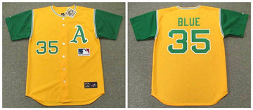 Vida Blue Oakland Athletics yellow Throwback jersey