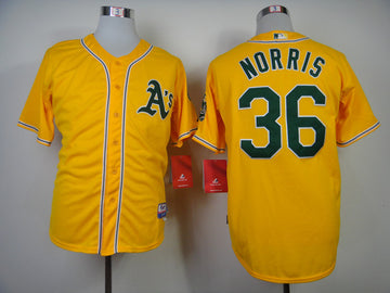 Norris Oakland Athletics yellow jersey