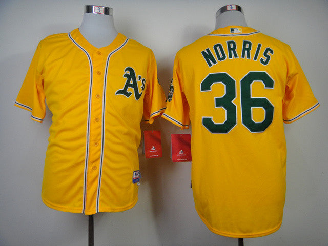 Norris Oakland Athletics yellow jersey