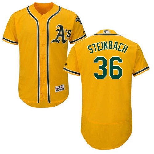 Terry Steich Oakland Athletics yellow jersey