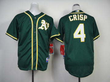 Crisp Oakland Athletics green jersey