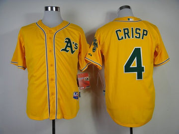 Crisp Oakland Athletics yellow jersey