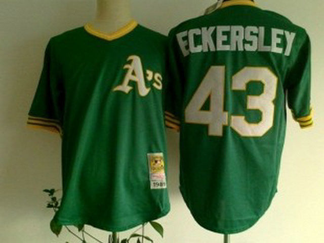 Eckersley Oakland Athletics green jersey