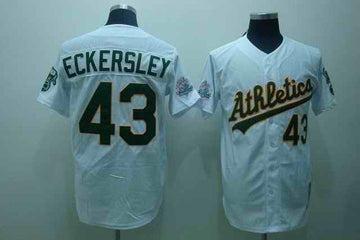 Eckersley Oakland Athletics white jersey