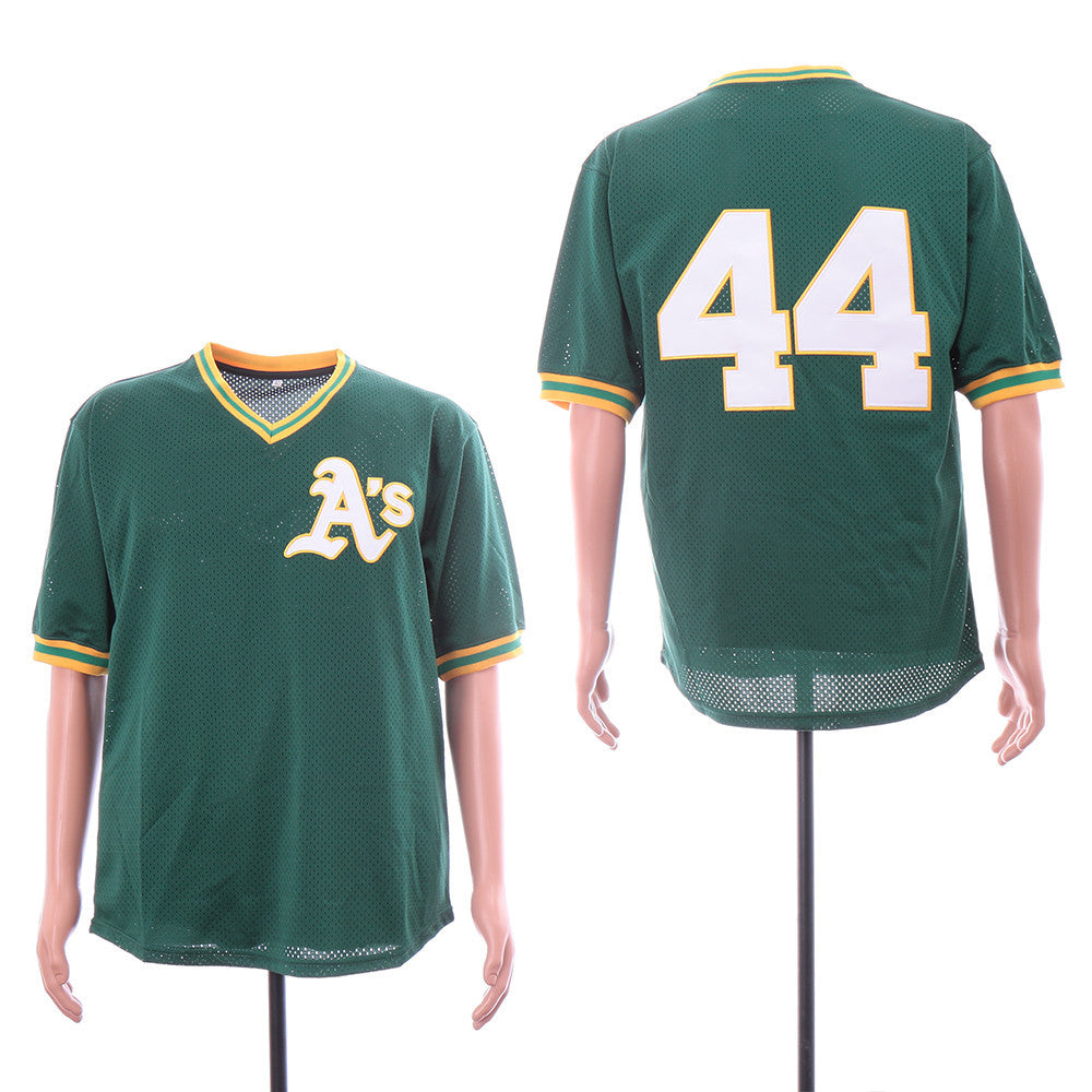 Reggie Jackson Oakland Athletics green Throwback jersey