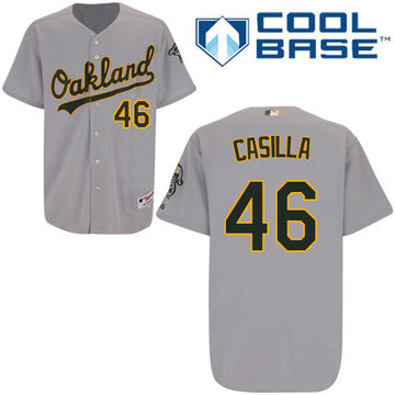 Santiago Casilla Oakland Athletics gray jersey