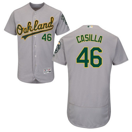 Santiago Casilla Oakland Athletics gray jersey