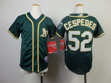 Cespedes Oakland Athletics green jersey