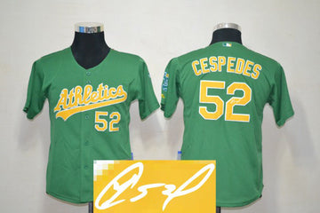 Cespedes Oakland Athletics green jersey