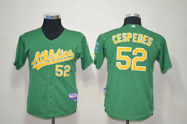 Cespedes Oakland Athletics green jersey